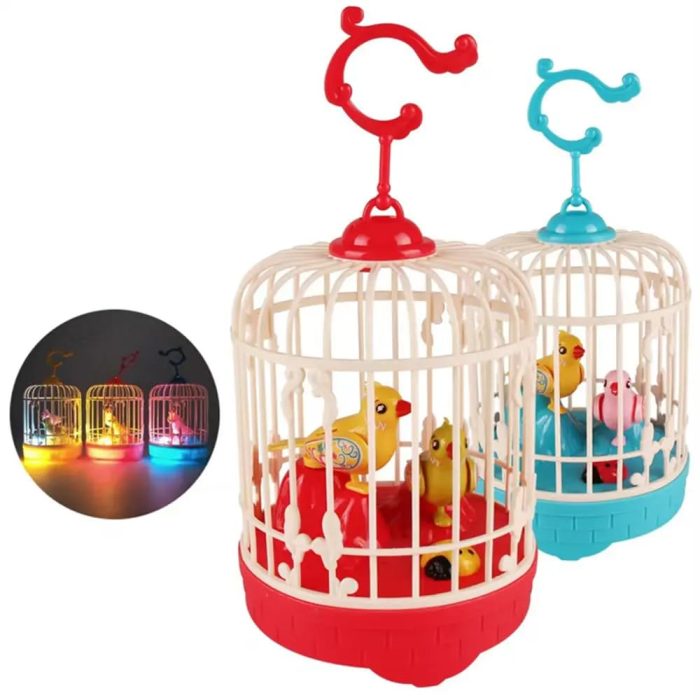 Kiti Kittz Talking Bird Toy – Battery-Operated, Voice-Controlled, Sound-Activated Chirping Birdcage for Kids & Toddlers